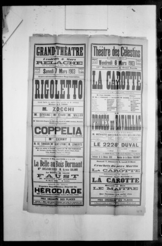 Carotte (La) : pièce en trois actes. Auteurs : G. Berr, Dehere et Guillemaud. (Théâtre des Célestins).