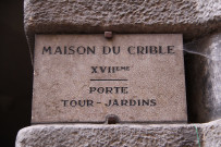 Plaque de la Tour Rose, Maison du Crible.
