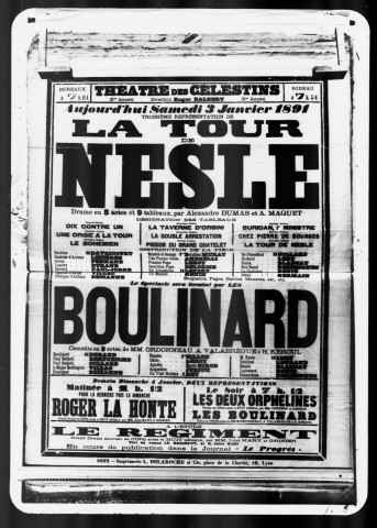 Tour de Nesle (La) : drame en cinq actes et neuf tableaux. Auteurs : Alexandre Dumas et A. Maquet.