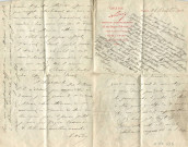 Lettre d'Ernestine, épouse de Félix Nadar.