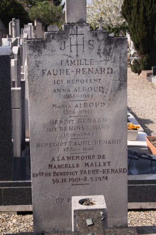 Tombe de la famille Faure-Renard (Comédien Benoist-Mary).