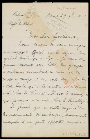 Dossier au nom de Jules Cambon.