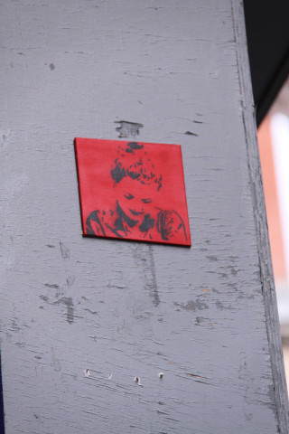 Street art, visage féminin.