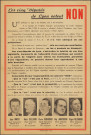 Cinq députés de Lyon appelant à voter contre l'autodétermination en Algérie.