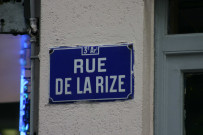 Plaque de la rue de la Rize.
