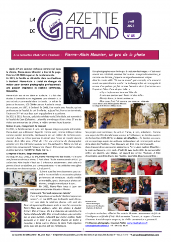 La Gazette de Gerland, n° 85, avril 2024