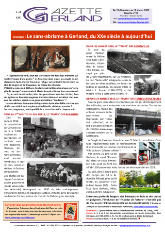 La Gazette de Gerland, n° 91, décembre 2024-janvier 2025