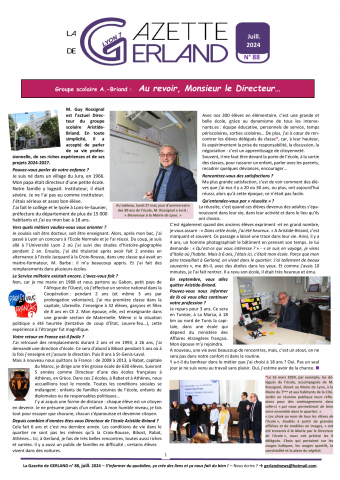 La Gazette de Gerland, n° 88, juillet 2024