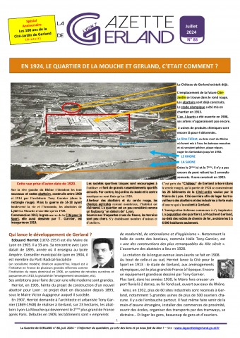 La Gazette de Gerland, n° 88, spécial 100 ans de la Cité-Jardin, juillet 2024