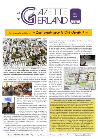 La Gazette de Gerland, n° 80, novembre 2023
