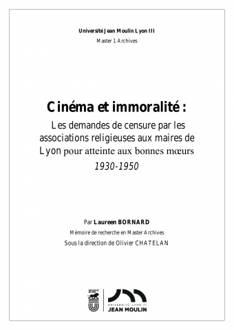 Cinéma et immoralité