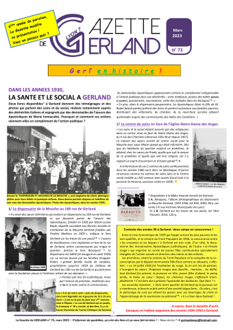 La Gazette de Gerland, n° 73, mars 2023