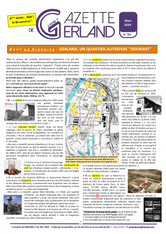 La Gazette de Gerland, n° 84, mars 2024