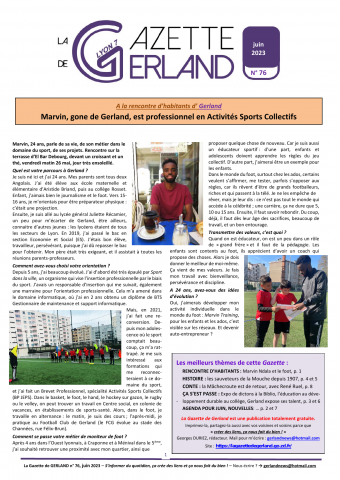 La Gazette de Gerland, n° 76, juin 2023